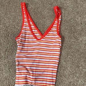 Stripped tank crop top